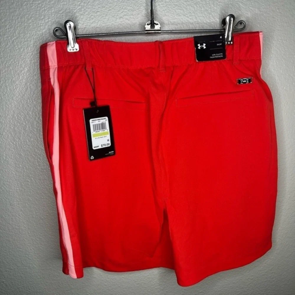 NWT Under Armour Links Woven‎ Golf Skort Coral Pink Women's Size 4 Performance